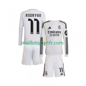 Maillot de Foot Real Madrid Rodrygo 11 Enfant Domicile 2025/26 ML